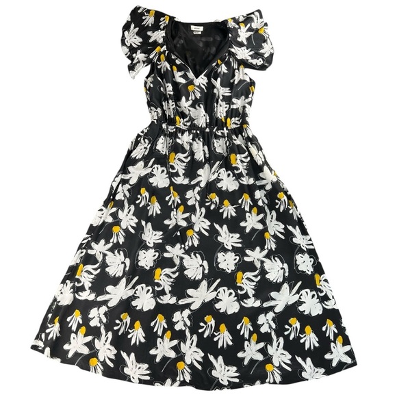 Jason Wu Women’s Black/White Floral Print Silk Dress In Size 6 - Picture 2 of 10